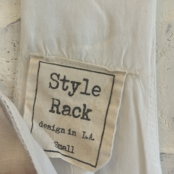 Style Rack Women’s Dress Stripes White Gray Racerback Mini Dress Size Small - Picture 3 of 6